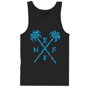 New Neff Girls Youth Junior Crossed Palms Tank Sleeveless T- Shirt Large Black - Picture 1 of 1