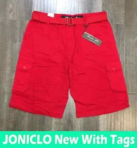 Shorts With Belt Men's New With Tag 6pocket Knockout Red - Picture 1 of 5