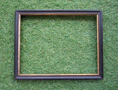 Ancien cadre Napoléon III noir et doré dimension de feuillure : 26,3 X 20,2 cm. - Photo 1/4