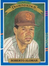 Roberto Alomar, 1991 Donruss Super Diamond Kings 5x7 #12, San Diego Padres, HOF