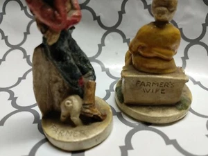 Farmer And Farmers Wife Toys By BASTON. 1946 - Picture 1 of 5
