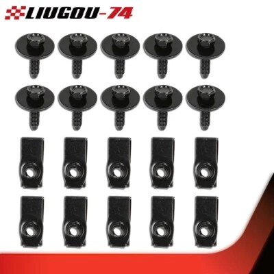 Pernos y clips de tuerca en U aptos para carrocería de camioneta Ford - M6-1,0 x 25 mm - 10 mm hexagonal - 20 piezas - Nuevo Foto 1 de 4