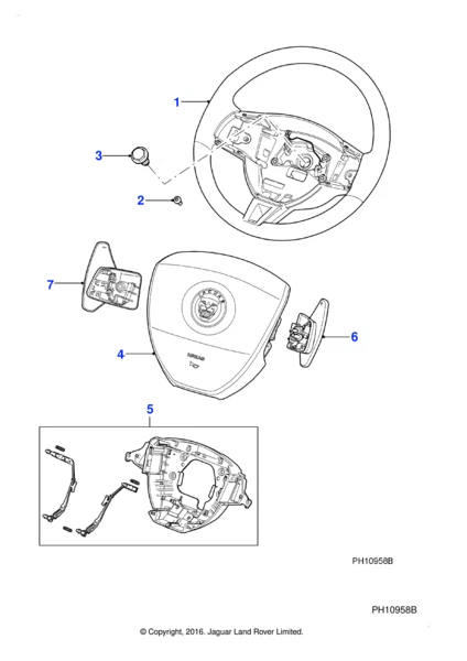 Genuine New Jaguar 2013-2015 XK Steering Wheel Part# C2Z16106YMM - Image 1 of 1