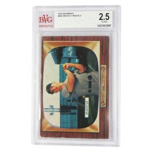 1955 Bowman Mickey Mantle #202 BVG 2.5 G-VG - Picture 1 of 2