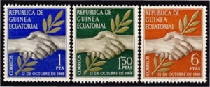 Guinea Ecuatorial 1/3 1968 Día de la Independencia MNH - Imagen 1 de 1