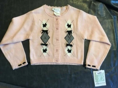 Nuevo suéter chaqueta de ganchillo para niñas talla 6X Foto 1 de 4