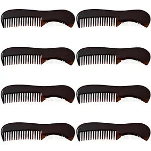 8 x Fine Toothed Beard Comb and Moustache Comb Pocket Sized Grooming 7.3cm UK - Picture 1 of 2
