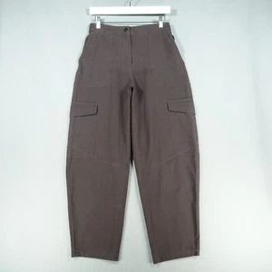 Lululemon Cargo Trousers Womens 28 Grey Barrel Leg Utility Elastic Waist Pants - Picture 1 of 23