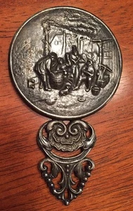 Vintage Spritzer & Fuhrmann Hand Mirror Pocket Purse - Cracker Barrel Scene 297 - Picture 1 of 8