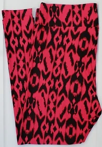 OS LuLaRoe One Size Leggings Cute Pink Black Print NWT Q05 - Picture 1 of 6