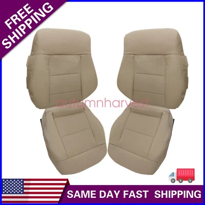 4PCS For 2010-2013 Mercedes Benz E250 E300 E350 Front Bottom Top Seat Cover Tan - Image 1 of 4