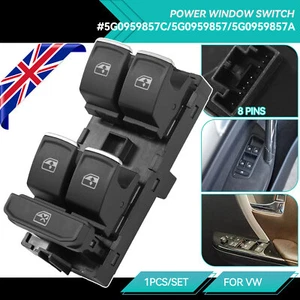 Electric Window Master Main Control Switch For Volkswagen Golf MK7 5G0959857C UK - Picture 1 of 9