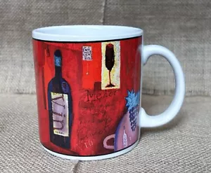Tazza Tazza Caffè Vintage Caffè Espresso Rosso Merlot Vino Stile Arte Astratta - Foto 1 di 7