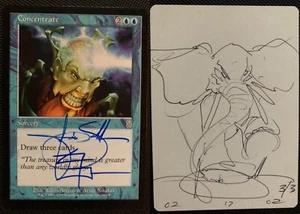 MTG Odyssey Concentate Glen Angus, Arnie Swekel DUAL SIGNED Artist Proof sketch - Picture 1 of 3