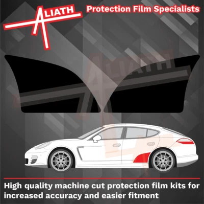 ALIATH Adatto a Porsche Panamera 970 arco porta NERO protezione chip pietra pellicola protettiva