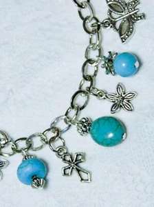 PULSERA CYNTHIA LYNN "RESURRECCIÓN" PLATA RODIADA CRUZ CRISTIANA PASCUA DIJE - Imagen 1 de 1