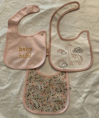 Carter's Just One You Baby Girl pacote com 3 pássaros florais animal encaixe rosa/branco - Imagem 1 de 4