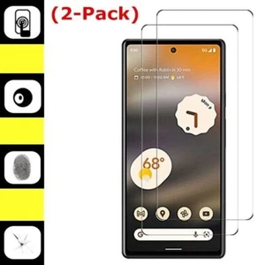 2P Premium Real Tempered Glass Screen Protector For Google Pixel 6a - Picture 1 of 6