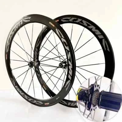 700C Bicycle Wheelset 30/40/50mm Road Bike Clincher Rims V Disc Brake Wheels - Image 1 of 4