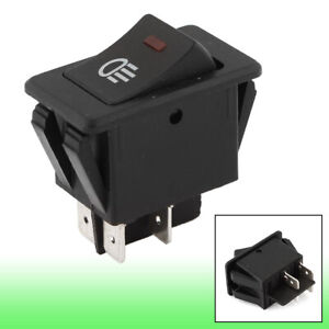 Car Vehicle ON-OFF Type 4 Pins Fog Light Switch Button Assembly 12V