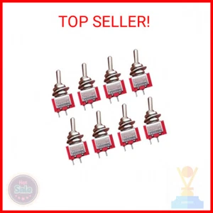 mxuteuk 8pcs SPST Mini Toggle Switch Miniature ON/Off Switch 2 Terminal 2 Positi - Picture 1 of 2