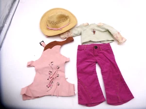 American Girl Nicki Fleming 2007 Girl Of The Year Ranch Outfit Chaps Top Pants H - Picture 1 of 12