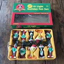 Chaînes lumineuses de Noël vintage nouveauté Looney Tunes vacances amusantes, 10 lumières