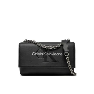 Calvin Klein Jeans Black And White Synthetic Leather Handbag - Picture 1 of 5