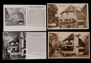 4 Postkarten PUB / INN St Albans Ye Olde Round House / Fighting Cock Inn UP Sehr guter Zustand - Bild 1 von 4