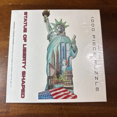 Statue of Liberty NY Shaped 1000 Piece Jigsaw Puzzle COMPLETE Factory Sealed - Image 1 of 3