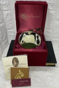 Warren Kimble "Kissing Cows" Ne Qwa Folk Art Ornament/ Tassel Signed - Picture 1 of 7