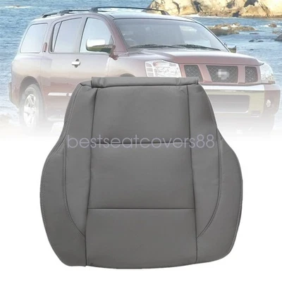 NEW Driver Bottom Leather Seat Cover For 2005-2015 Nissan Armada Gray - Image 1 of 4