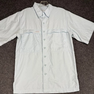 GameGuard Outdoors Men's Short Sleeve Fishing Shirt Light Blue Small - Image 1 of 4