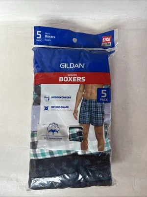 Calzoncillos boxer tejidos Gildan para hombre, paquete de 5, colores surtidos, ¡pequeños precio de venta sugerido por el fabricante $19,99!! Foto 1 de 3