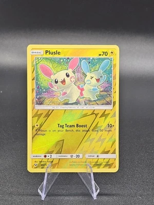 Plusle 33/73 Reverse Holo Shining Legends Pokémon TCG 2017 - Image 1 of 4