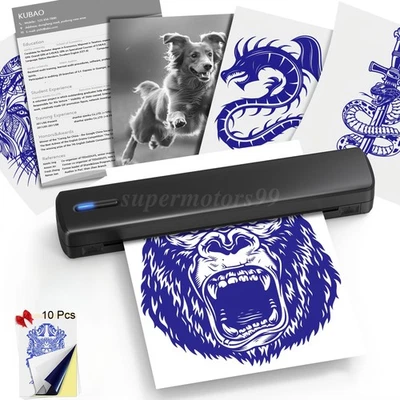 Совершенно новый PortableThermal Printe беспроводной для путешествий, 8,5 «X 11» США письмо черный - Изображение 1 из 4