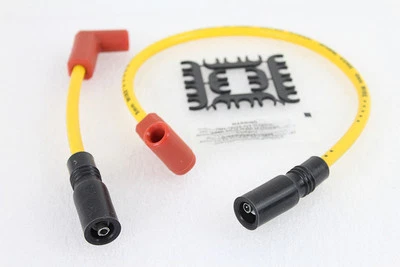 Juego de cables de encendido Accel 8 mm S/S núcleo espiral amarillo para Harley Davidson Foto 1 de 4