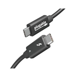 Plugable Thunderbolt 4 EPR Cable 240W 1M Black - Afbeelding 1 van 7