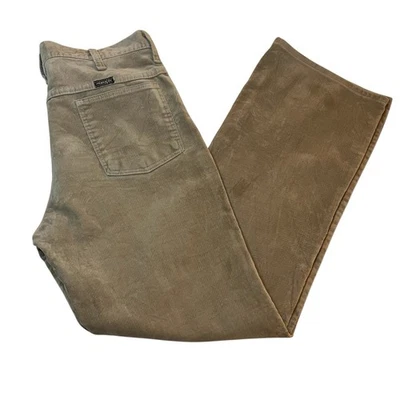Vintage Wrangler Corduroy 70’s Made In The USA Pants 32 X 28 Tan Talon Zipper - Image 1 of 4