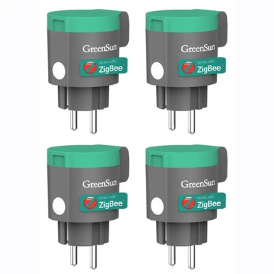GREENSUN 1-4Pcs ZigBee Smart Steckdose Outdoor Wasserdicht Fernbedienung Sprachsteuerung