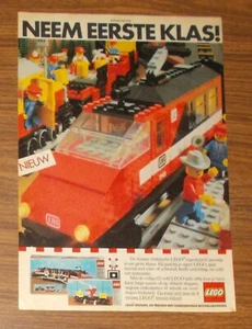 Seltene Werbung LEGO Trains Eisenbahn 7745 12V Super-Passagierzug 1985 - Picture 1 of 1