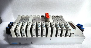 FESTO 573507 VABM-L1-14W-G14-12-GR+VAEM-L1-S-M1-25 8 X VUVG-B14-T32C-AZT-F-1T1L - Picture 1 of 9