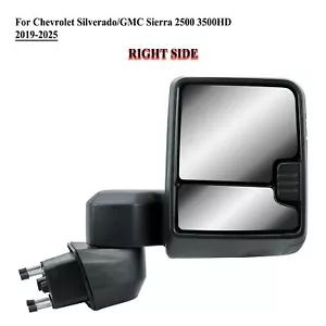 Passenger Right Side Tow Mirror for 2019 to 2025 Chevrolet Silverado GMC Sierra - Picture 1 of 11
