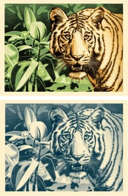 Shepard Fairey Firmado y #d Impresión Set GRACIA Y PODER BAJO PRESIÓN Obedecer Gigante Foto 1 de 4