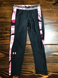 Under armour Pants, Girls Youth Size Large, Black Pink, Activewear, Leggings - Picture 1 of 8