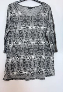 New Look Geometric Knit Top Size 16 - Picture 1 of 6