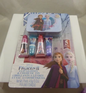 Disney Frozen 2 4 Brillo Labial y Cosmético Decorativo Lata Anna Elsa - Imagen 1 de 4
