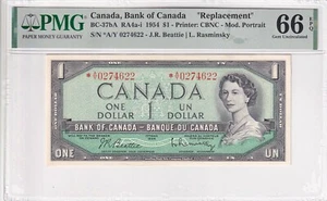 Canada, 1 Dollar, 1954, UNC, p74b, REPLACEMENT - Picture 1 of 2