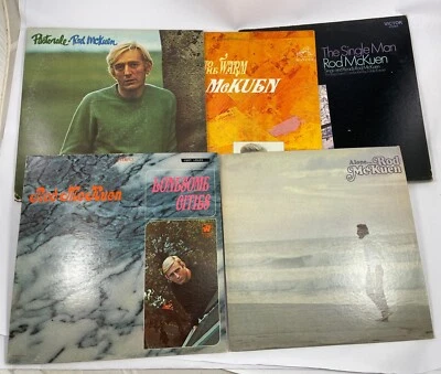 Rod McKuen Lot of 5 LPs Single Man Lonesome Cities Alone Pastorale Listen Warm Foto 1 de 4