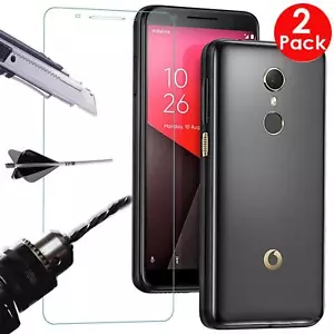 Thin Clear 9H Tempered Glass Screen Guard For Vodafone Smart Phones (Pack Of 2) - Picture 1 of 1